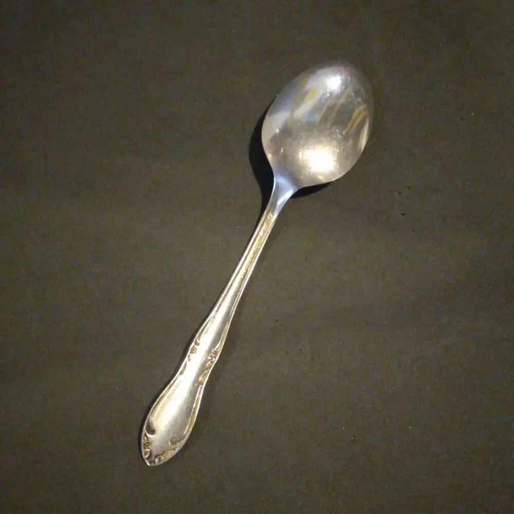 Oneida Stainless Plantation Custom Tablespoon / Serving Spoon-Floral-Discontinue